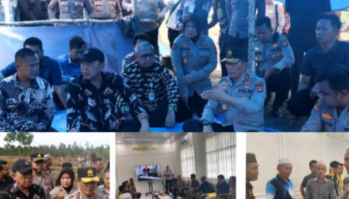 Kapolda Lampung Redam Konflik Lahan Isenpatow Bonow Antara Warga dengan PT. Indo Lampung Perkasa (Sugar Group)