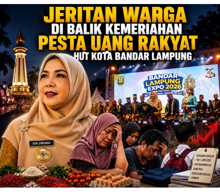 Jeritan Warga di Balik Kemeriahan Pesta Uang Rakyat HUT Kota Bandar Lampung
