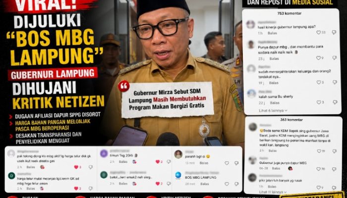 Viral Dijuluki “Bos MBG Lampung”, Gubernur Rahmat Mirzani Djausal Dihujani Kritik Netizen