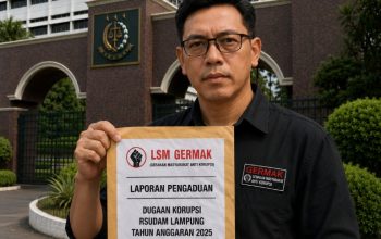 Dugaan Korupsi di RSUDAM Lampung Tembus Rp2 Miliar Lebih, LSM GERMAK Resmi Laporkan Temuan BPK ke Kejaksaan Agung RI