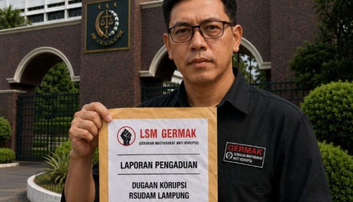 Dugaan Korupsi di RSUDAM Lampung Tembus Rp2 Miliar Lebih, LSM GERMAK Resmi Laporkan Temuan BPK ke Kejaksaan Agung RI