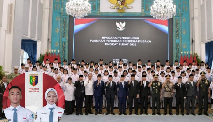 Chika Azahra dan Naufal Ghaly Wakili Lampung di Jajaran 76 Paskibraka Nasional 2026