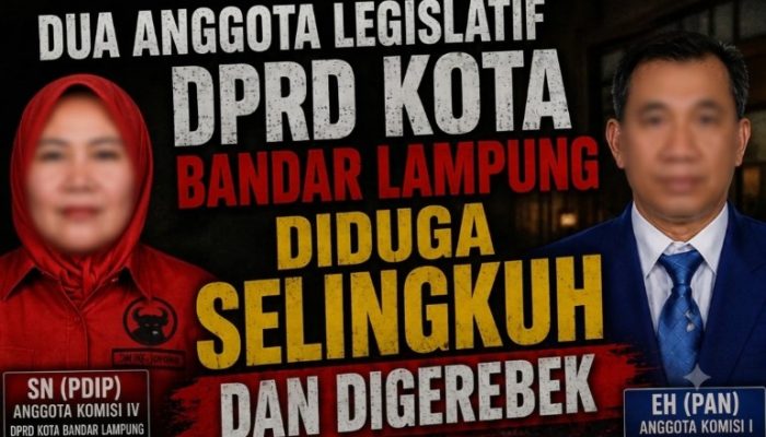 Dugaan Anggota DPRD  Bandar Lampung Selingkuh Digerebek Istri Sah di Sebuah Hotel