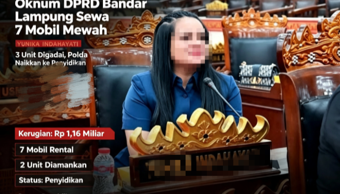 Modus Pajero ke Alphard: Oknum DPRD Bandar Lampung YI dari Partai Gerindra Sewa 7 Mobil Mewah, 3 Unit Digadai Polda Naikkan ke Penyidikan