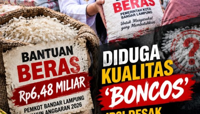 Bantuan Beras Rp6,48 Miliar Pemkot Bandar Lampung Diduga Jadi Bancakan, JPSI Desak Audit Total